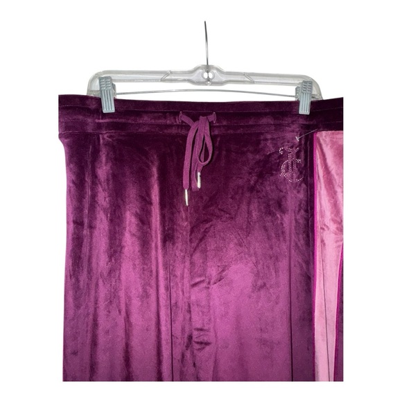 Juicy Couture Size Large NWOT Drawstring Burgundy and Light Pink PJ Pants - Picture 3 of 8
